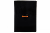 Rhodia Classic Side Staplebound A4 Notebook - Black, Lined